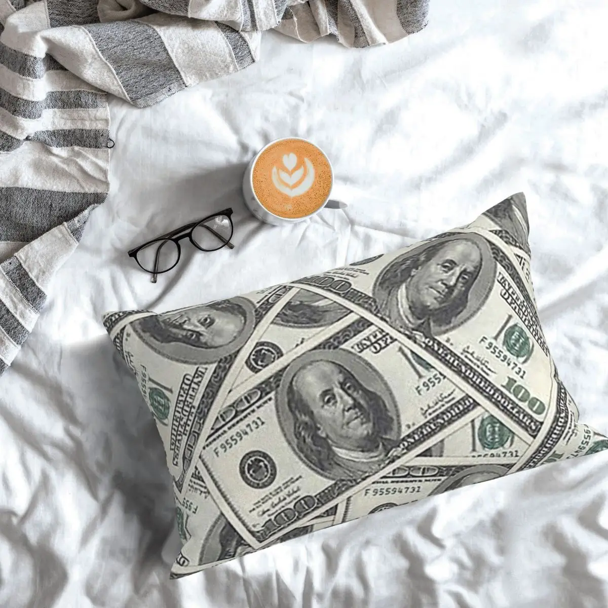 

Насыщенные деньги, новинка, доллары, прямоугольная наволочка, чехол для подушки, декор для спальни, кровати, домашний комфорт, декоративная подушка