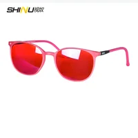 Gafas SHINU para mujer, gafas con filtro de luz azul, lentes naranjas, gafas para ordenador, bloqueo de lentes rojos, 100% de luz azul, ayuda para dormir mejor
