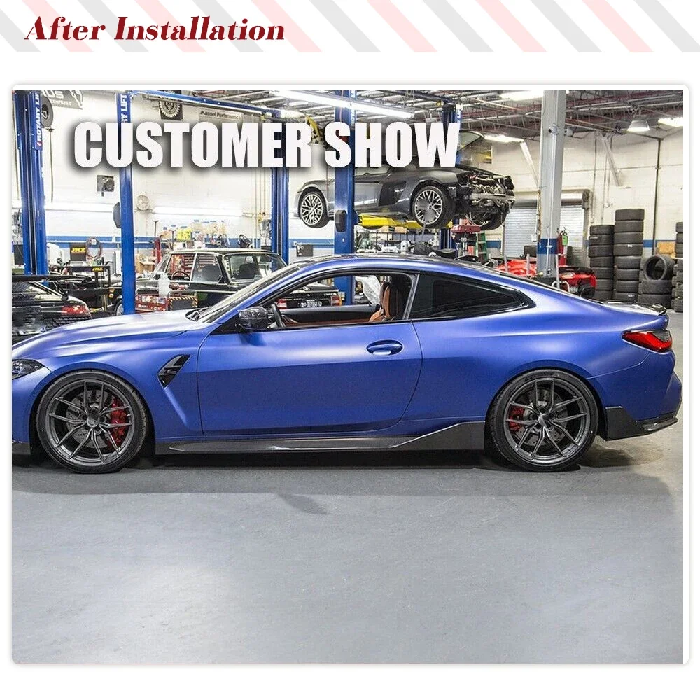 

Car Side Skirts Apron Spoiler For BMW 4 Series G82 G83 M4 2021 2022 Real Carbon Fiber Car Side Door Bumper Skirts Extension Lip