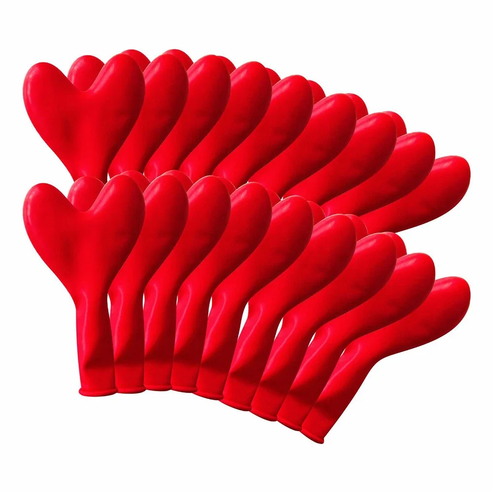 100pcs Balloon 30 Cm In Red  Festive Wedding Room Decoration Props Balloon Heart-shaped Balloon  Valentine's Day Birthday