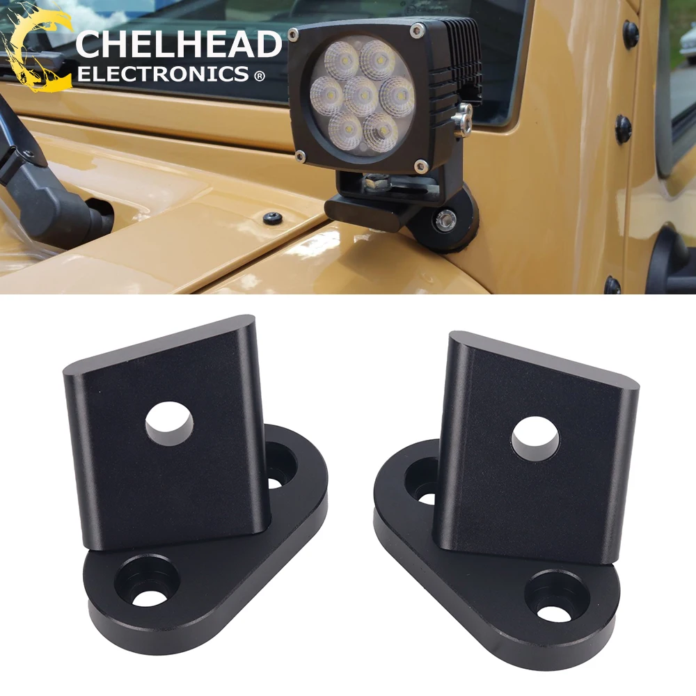 

A-pillar Light Bracket Mounting Led Work Pods Fog Lights Headlight Auxiliary Driving Holder for Jeep Wrangler JK 2007-2018