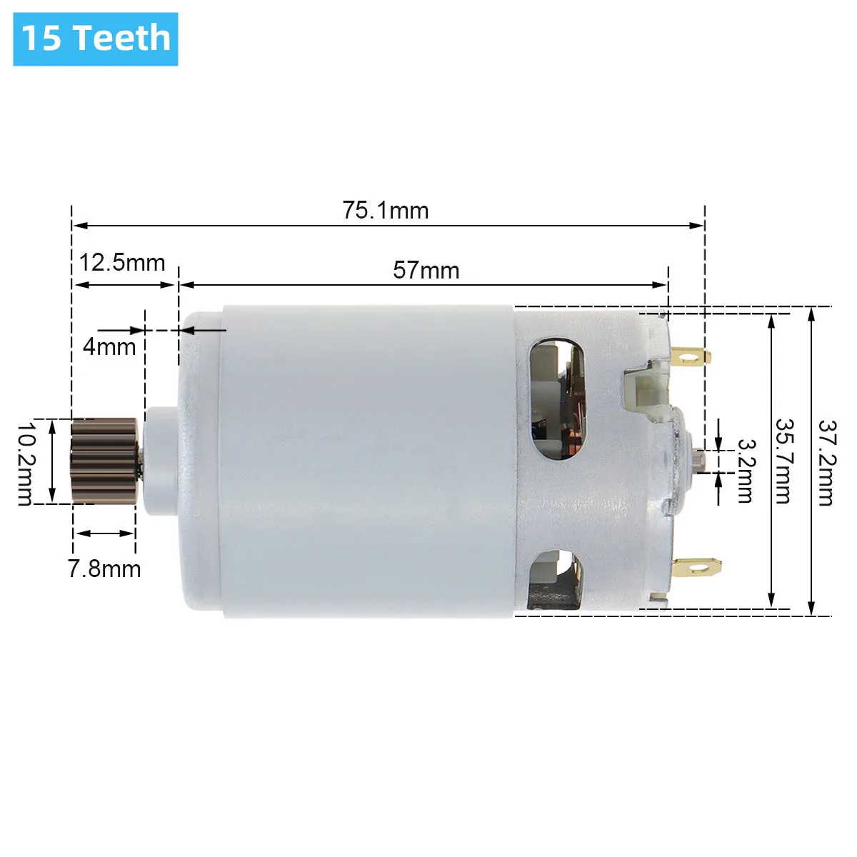 RS550 Gleichstrommotor 10,8 V/12 V/16,8 V/18 V/21 V Mikro-Elektroschraubermotoren mit 9/11/12/13/14/15 Zähnen Getriebemotor mit hohem Drehmoment – Detail 19