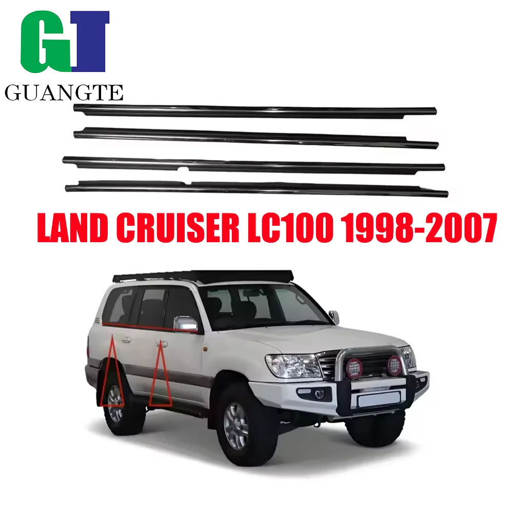 

4 шт. Toyota Land Cruiser LC100 серии Lexus LX470 1998-2007 внешние окна резиновый уплотнитель дверной уплотнитель ремень молдинг отделка