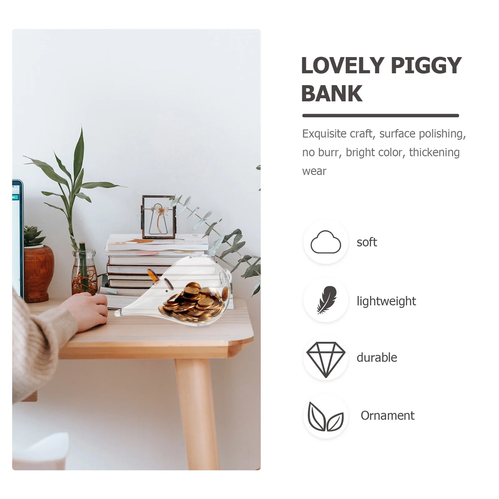 

Clear Glass Little Mouse Piggy Bank Transparent Money Saving Jar Coin Box Desktop Saving Pot Clear Piggy Bank Savings Jar