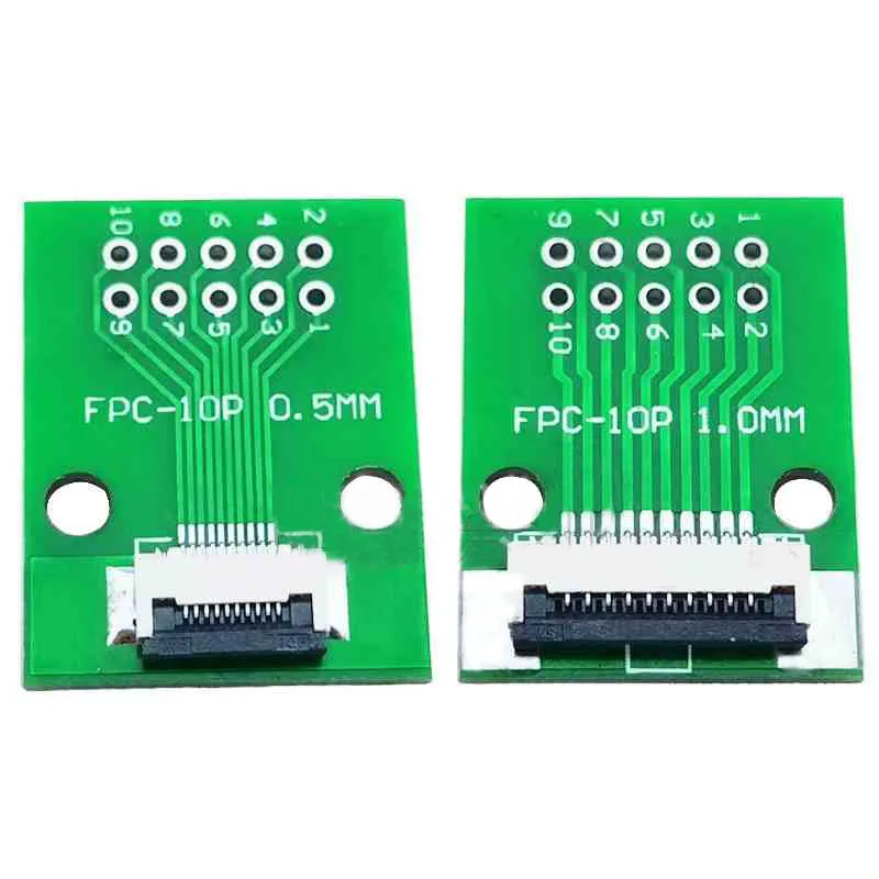 1PCS PCB Double Sided FFC FPC Flex Cable Adapter Pitch 0.5mm 1.0mm to 2.54mm Connector 6P 8P 10P 12P 24P