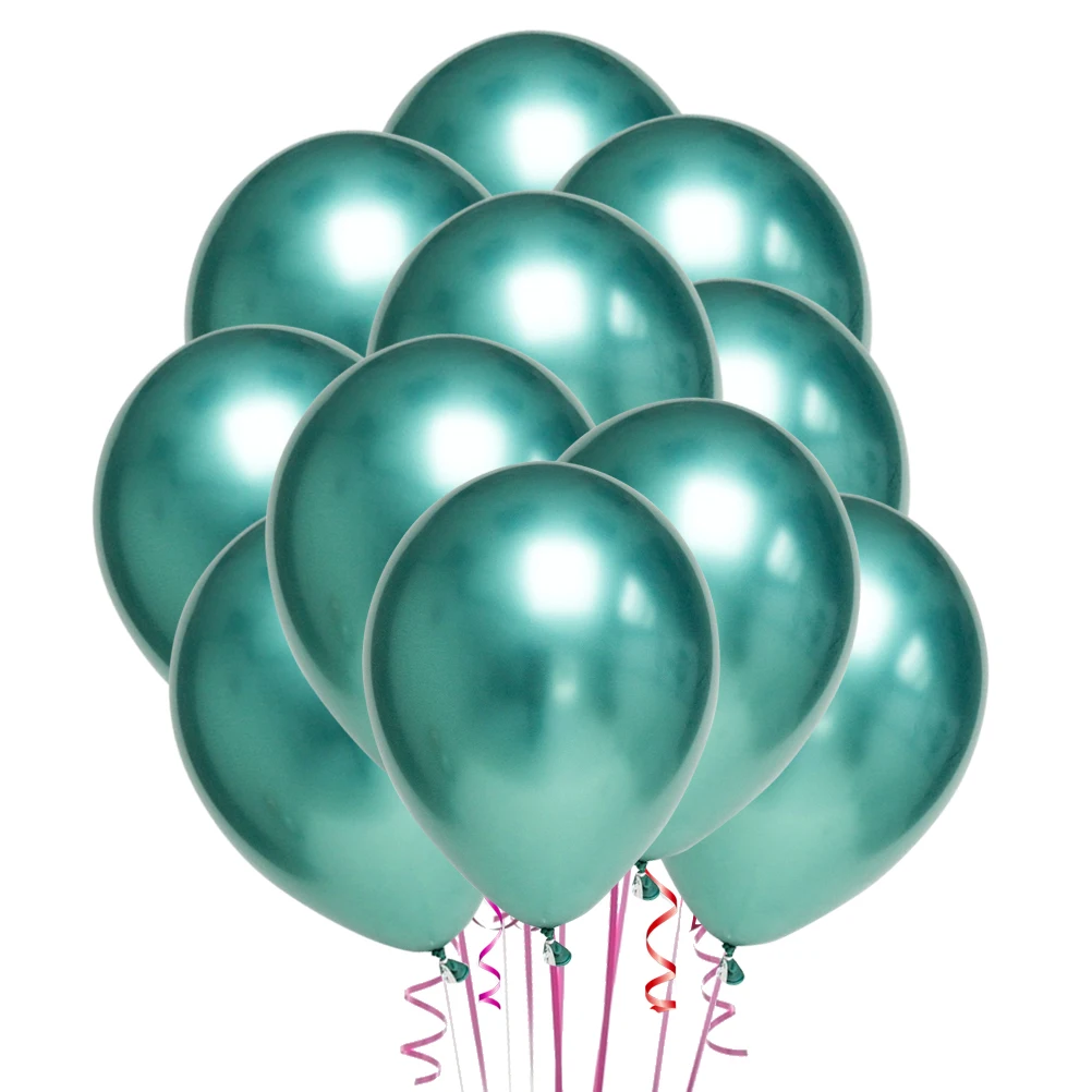 

50 Pcs Metallic Latex Balloons Big Clear Sage Solid Color Decorative Party Supplies Wedding Banquet Festive Decorations