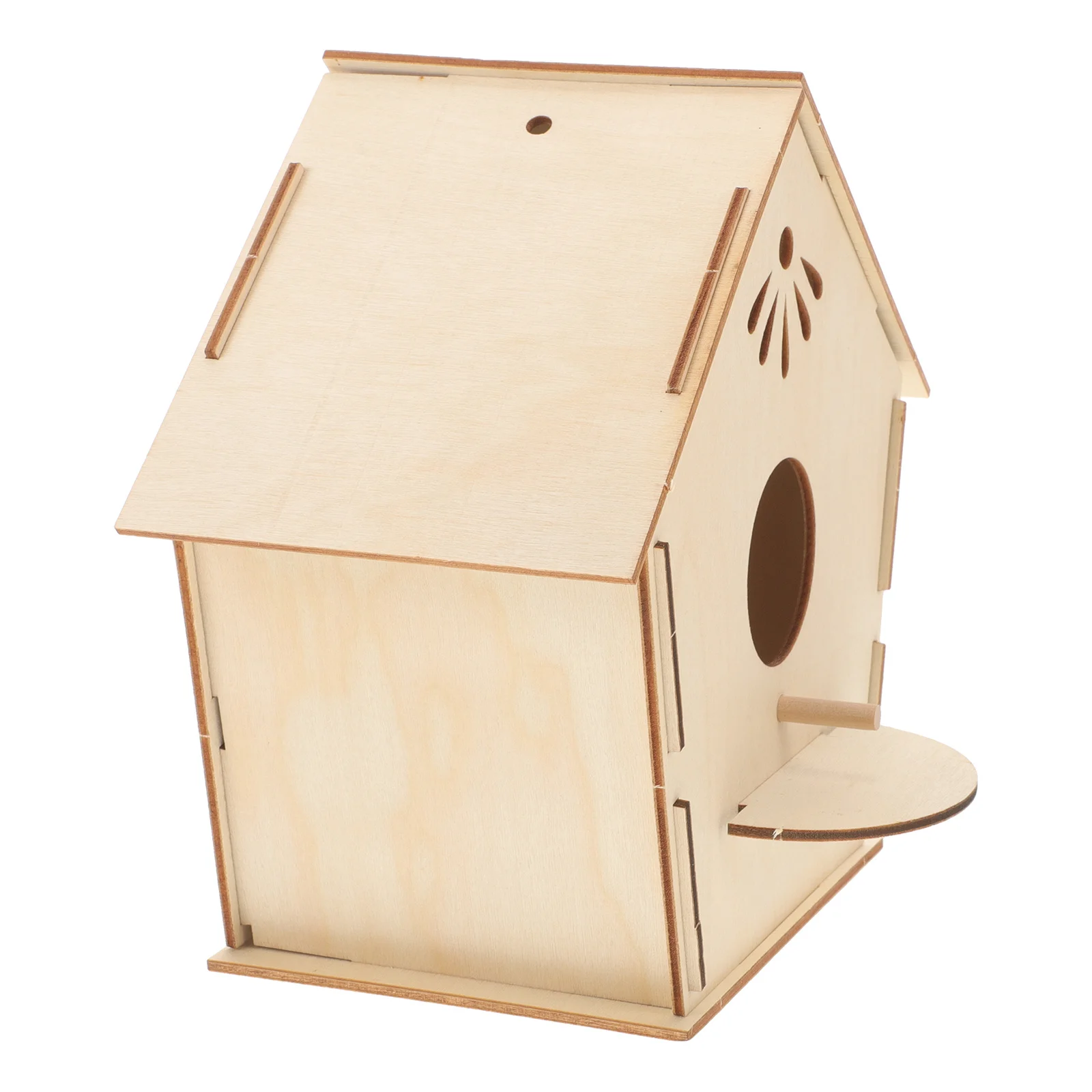 مجموعة بيت الطيور الخشبي DIY، طلاء حرفي غير مكتمل للأطفال، لوحة يدوية إبداعية، بيت الطيور على الجدران للأطفال