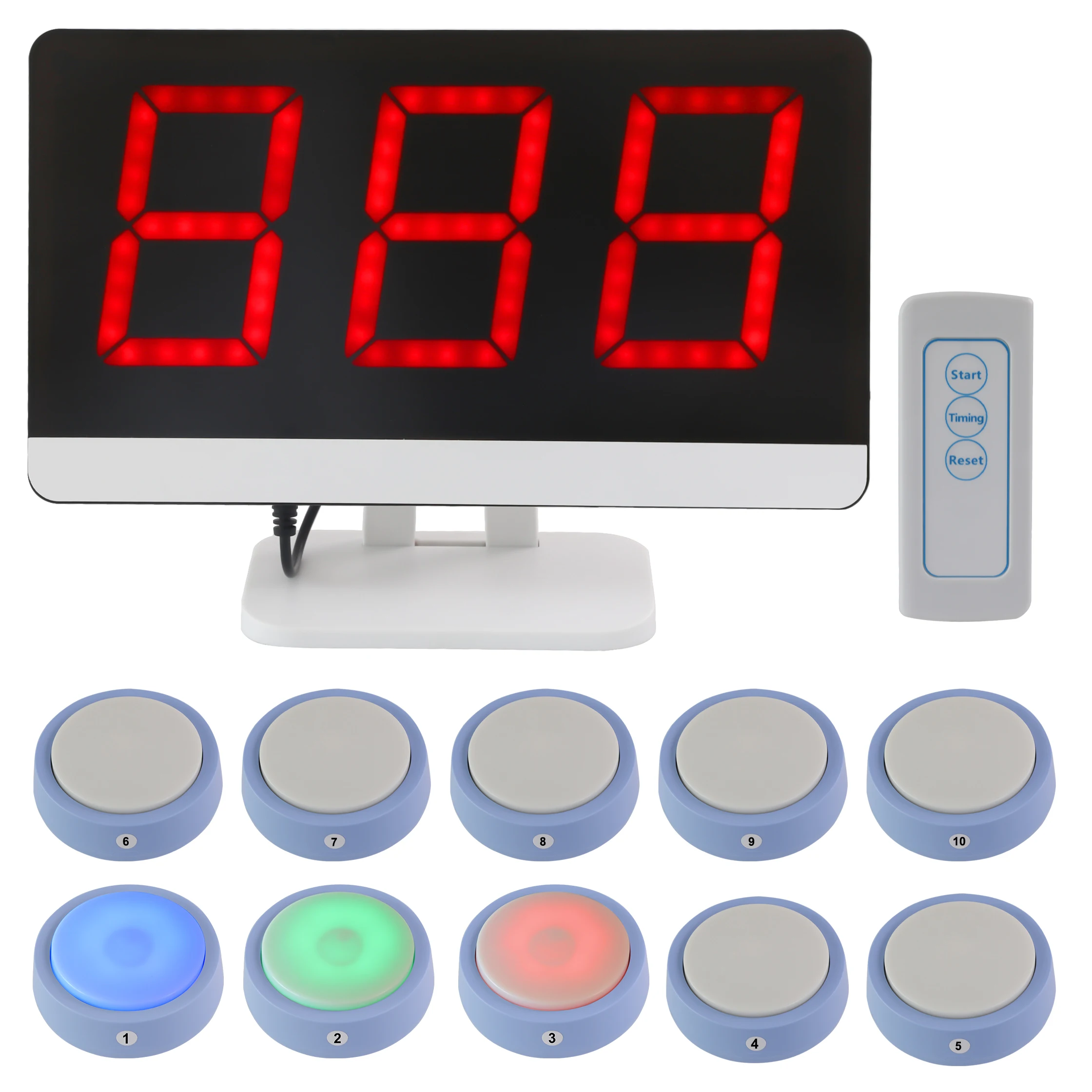 Answer Game Buzzer System Four Color States Three Answer Modes Quiz Buzzer System for Classroom Competition Family Games