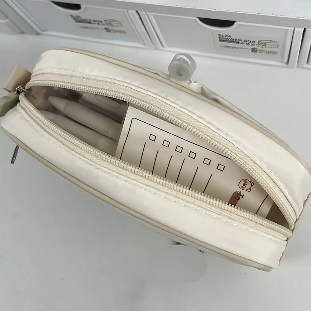 with Drawstring Pencil Case Capybara Cat Large Capacity Pen Bag Multi-functional Stationery Storage Pouch Office School Supplies