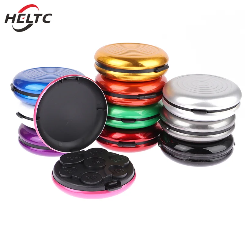 Round USD/Euro Coin Dispenser Storage Coins Purse Wallet Holders Storage Box Aluminum Alloy Plastic Coins Purse Wallet Holders