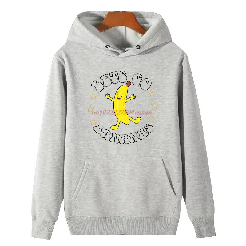 

Винтажные забавные толстовки с капюшоном Banana Meme, забавные графические толстовки с капюшоном Let Us Go Banana, модные зимние предметы первой необходимости, толстый свитер, мужская толстовка