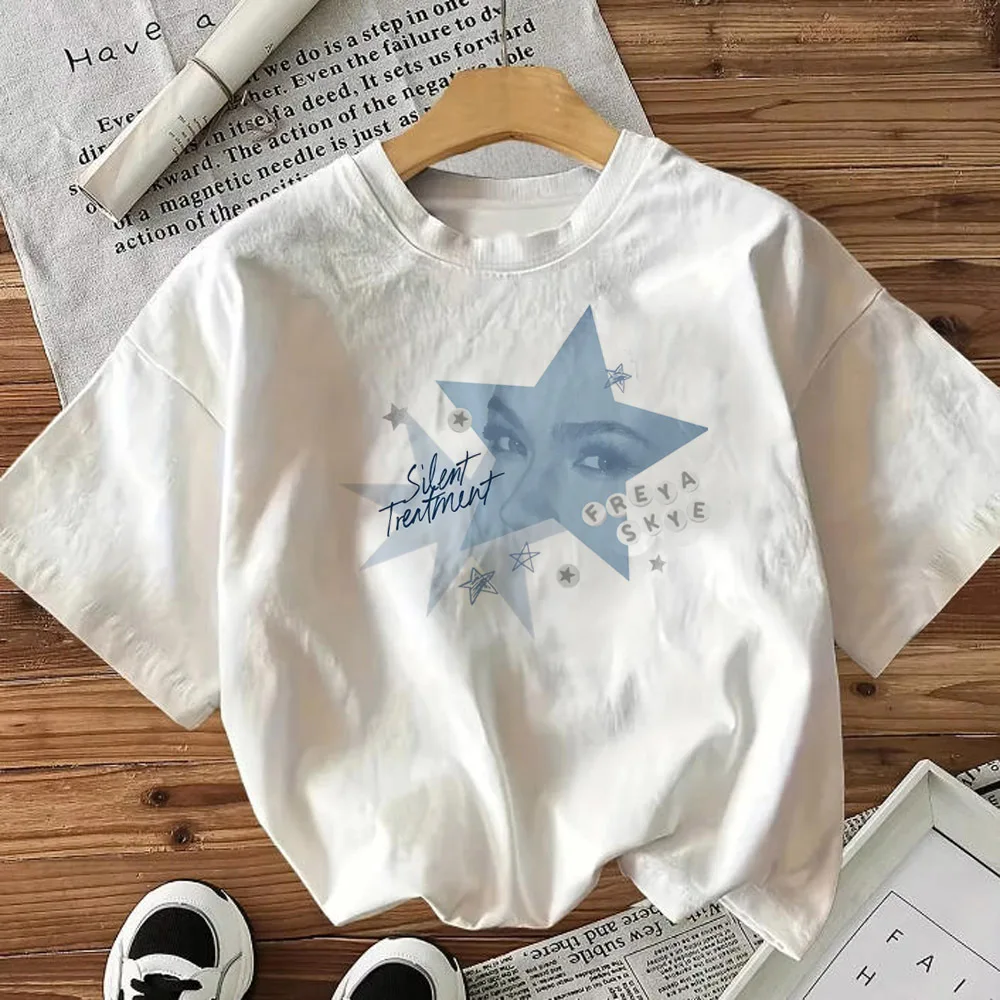 Camiseta feminina Freya Skye, estilo anime vintage grunge, respirável, universitária, anos 2000, camiseta clássica dos anos 80, gráfico harajuku, grunge dos anos 2000.