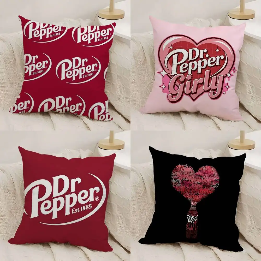 الكرز شرب D-Dr-P-Pepper كيس وسادة أفخم النسيج لينة مزدوجة الوجهين طباعة أريكة المنزل عالية الجودة غطاء الوسادة رمي