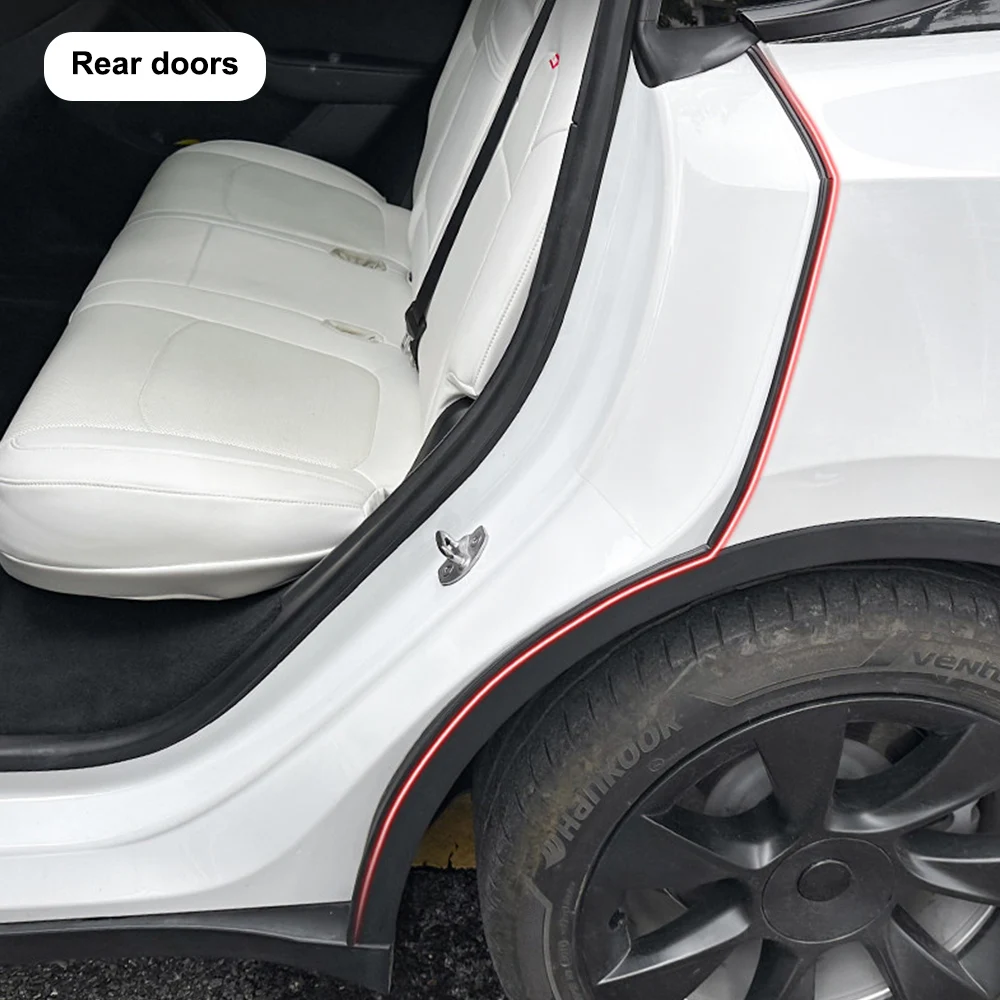 For Tesla Model Y L 2025+ Door Seal Strip Kit Soundproof Rubber Weather Strip Sunroof Seal B-Pillar Sealing Wind Noise Reduction view 3