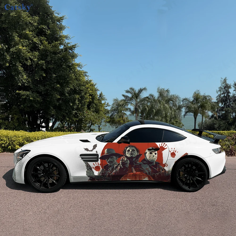 Dangerous Masked Men Car Vinyl Wraps Decal Self-adhesive PVC Sticker Suitable for Trucks SUV Decoration Auto Accessories Gift
