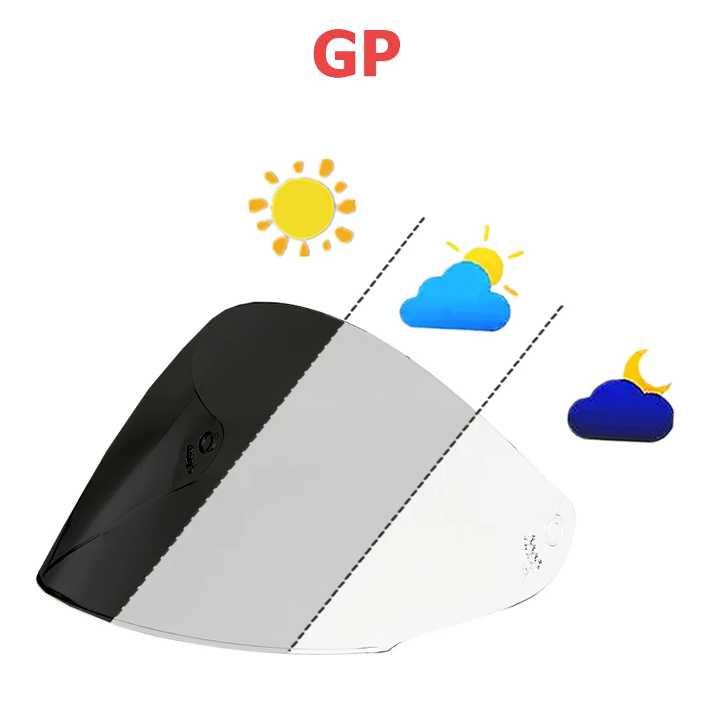 GP,NFJ,R2R,TTR,TTC Shield for KYT Transparent Photochromic Visor Helmet Outdoor Motorcycle Riding Helmet