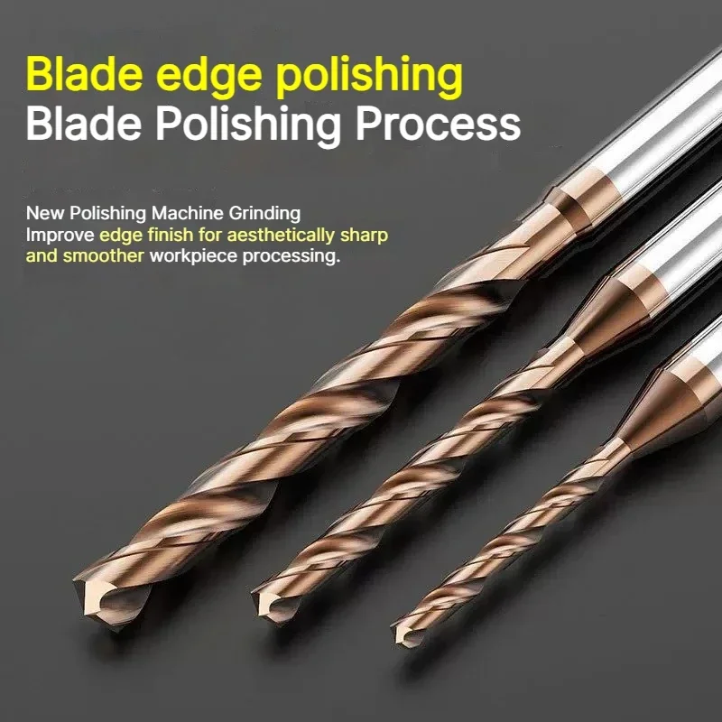 0.3-2.02mm Micro Drill Solid Carbide Bit 3D 4mm Shank Mini CNC Hole Making for Metal Steel Plastic