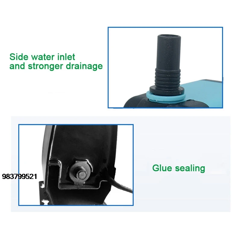 

Хорошая цена 20 Вт 220 В погружной насос Вентилятор водяного охлаждения Водяной насос Анти-сухое горение Низкий уровень шума Одноцикл водяной насос