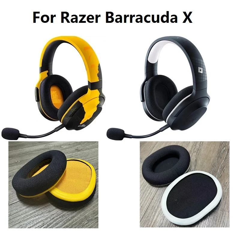Almohadillas originales para Razer Barracuda X 2,4G inalámbrico bluetooth PUG/Roblox auriculares reemplazo orejera almohada