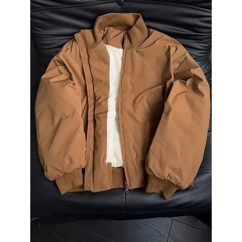 Or Flight Jaet manteau en k bleu pour hommes coton vêtements d'extérieur d'hiver col Cleanfit singe coton irt Thiened sans capuche