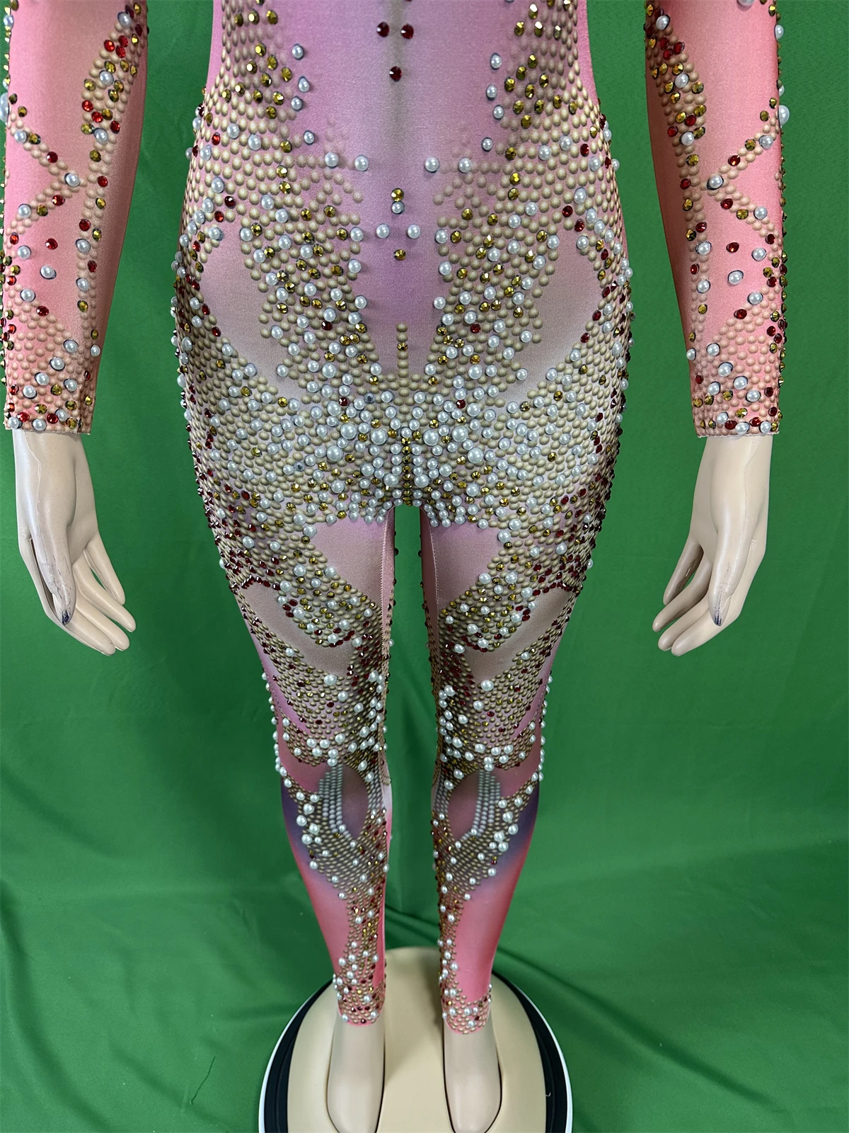 Shimmer clubwear despedida de solteira exótica clubbing dancewear cosplay pageant estiramento elastano brilhante strass macacões para mulher