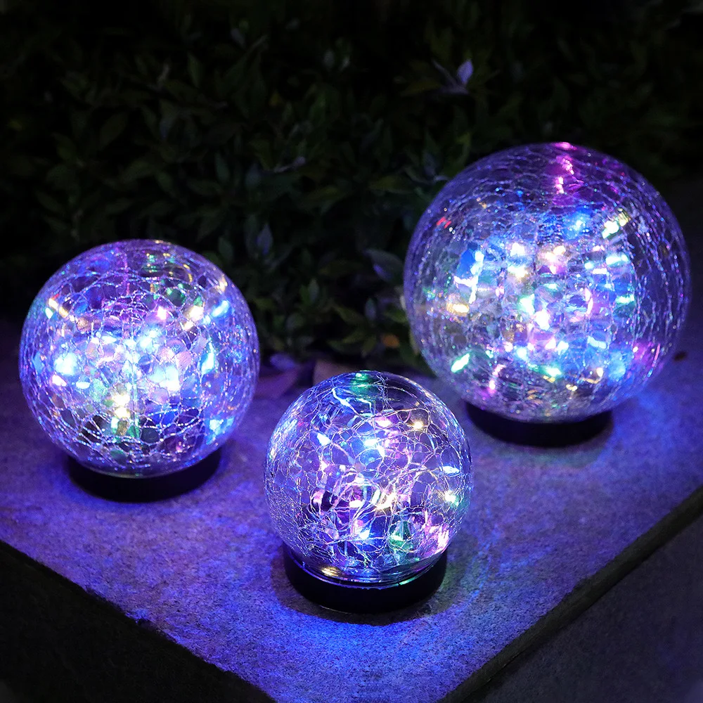 

Outdoor Waterproof Led Solar Garden Lights Cracked Glass LED Lights for Walkway Path Patio Park Yard Light Holiday decoration