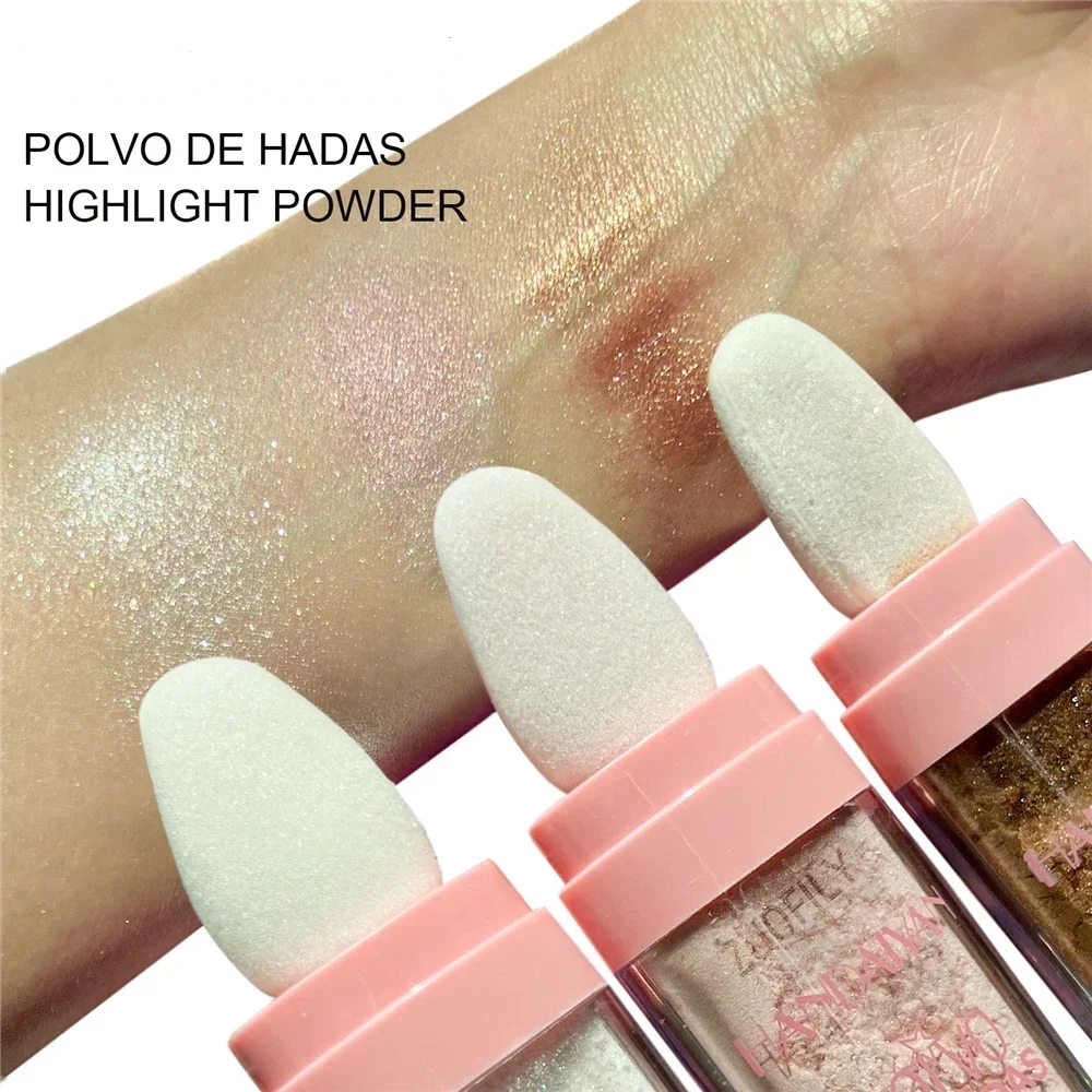 Heallor Highlighter Mode Puder Klopfen Hochglanz Glitter Puder Rouge Schimmer funkeln Puder Kontur für Gesicht Körper Focallur