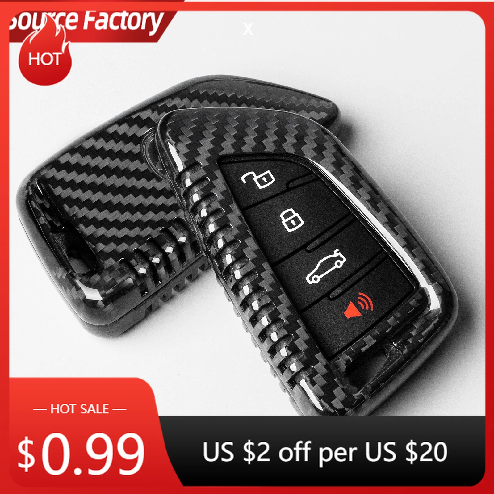 

Car Stickers Real Carbon Fiber Key Fob Case Protection Cover Holder For Toyota Supra GR MK5 A90 A91 2019-2024 Smart Key Acc