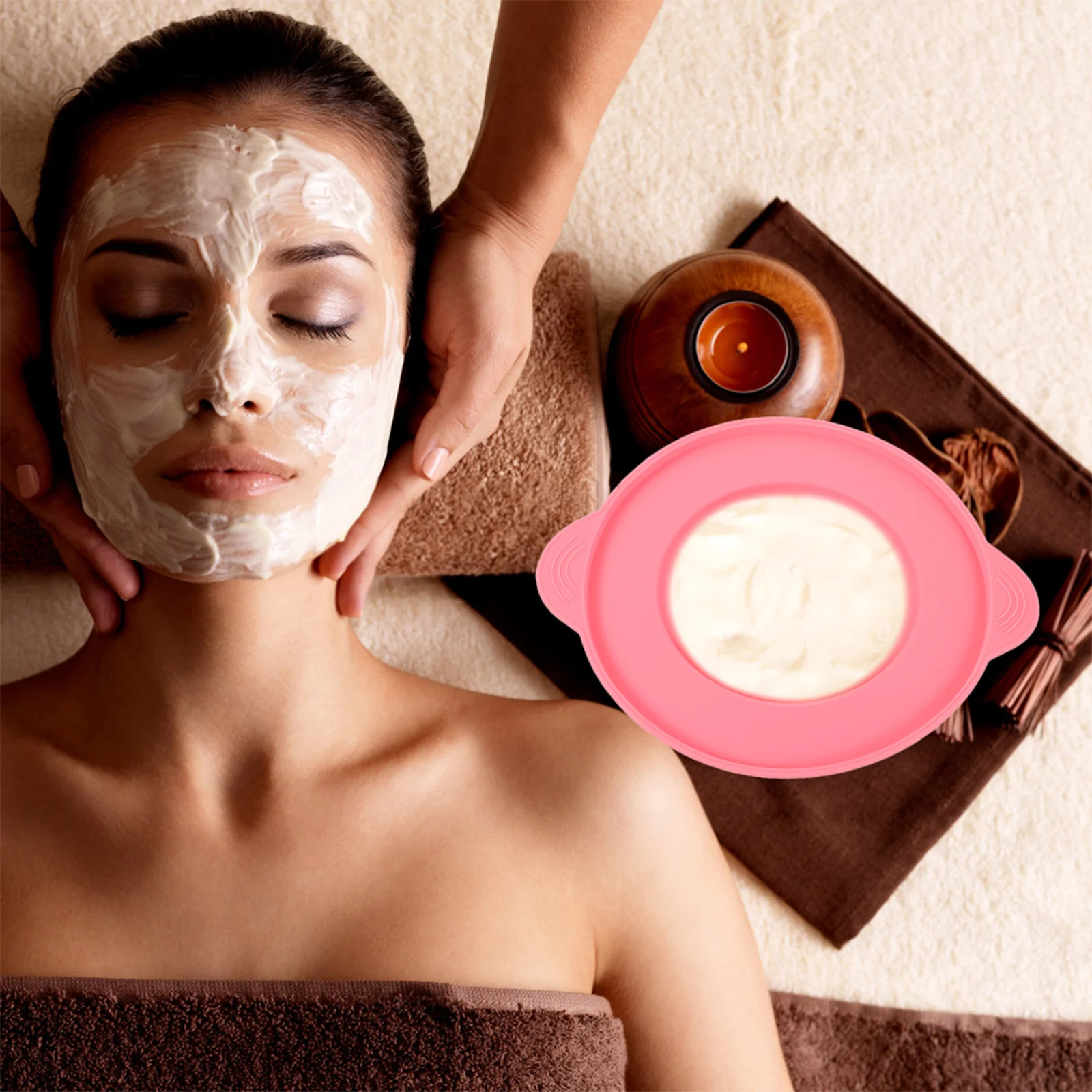 

Silicone Mask Mixing Bowl High Quality Flexible DIY Mask Making Container Facial Spa Tool Silicone Bowl Spa Supplies