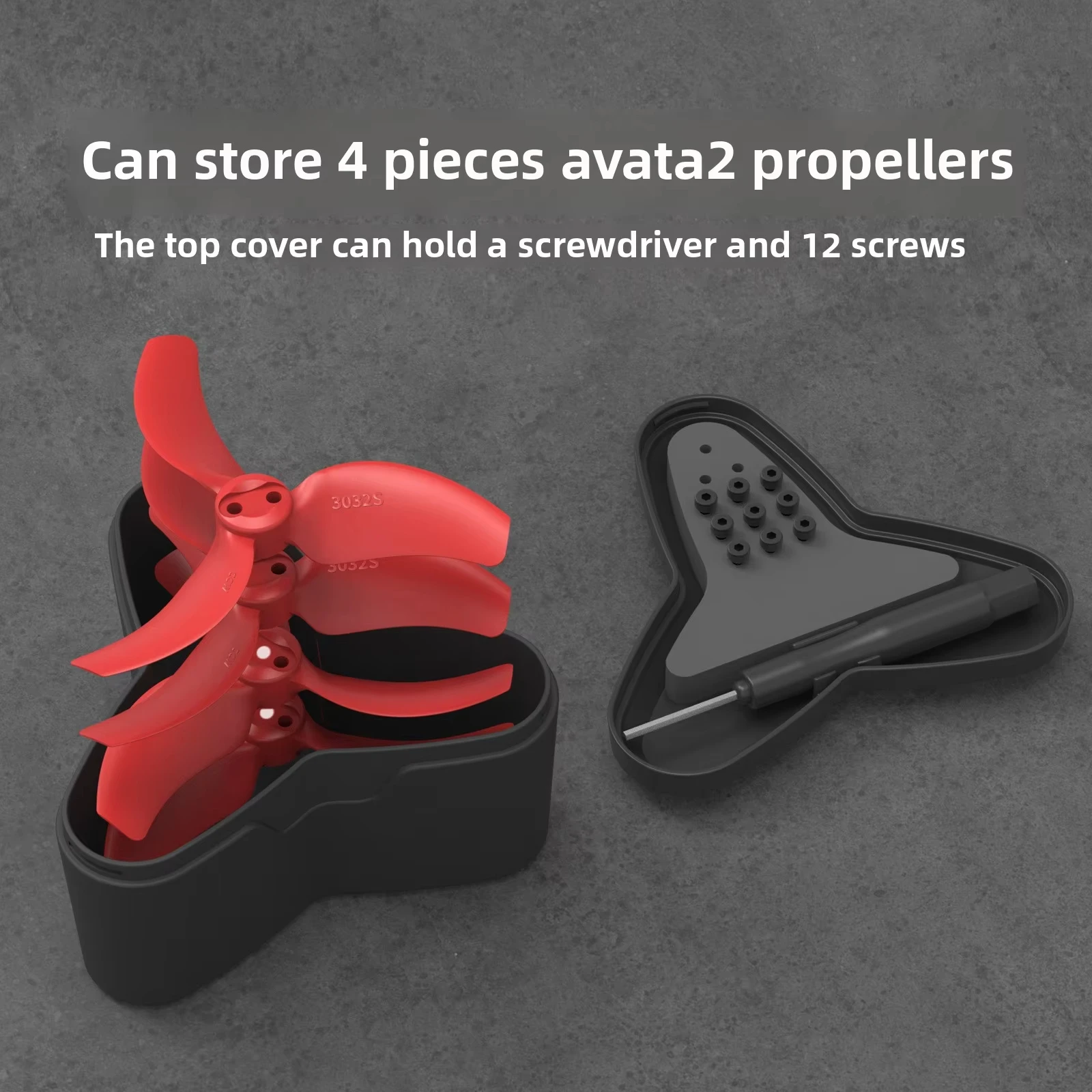 1/2 Pairs 3032S Color Propellers with Storage Box for DJI Avata 2 Drone Replacement Blades Lightweight Wing Propeller Accessory