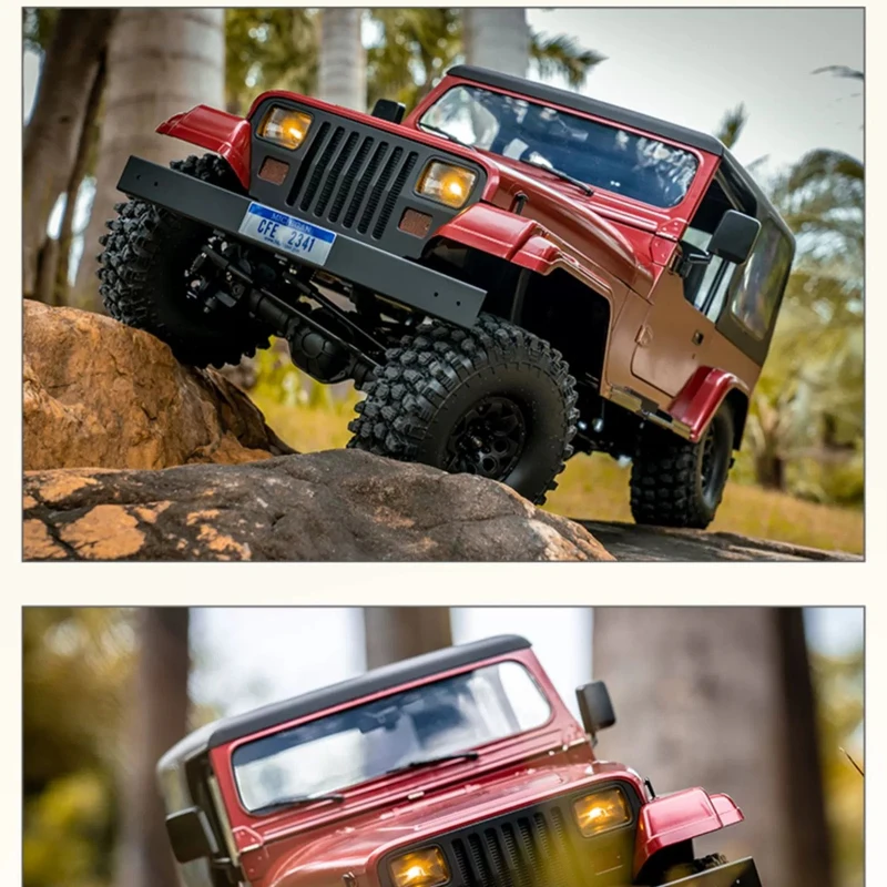 Fms 1/10 Rc Rock Crawler Wrangler With Hard Shell Body Large Pro Rc Electric Off-Road Vehicle 4wd Off-Road Climber Boys Toys Gif