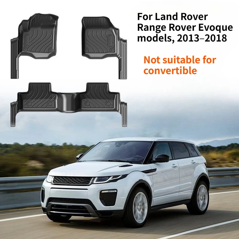 Waterproof TPE Eco-Friendly Car Mats and Trunk Mat (Including Door Sills) Suitable for 2013-2018 Land Rover Range Rover Evoque