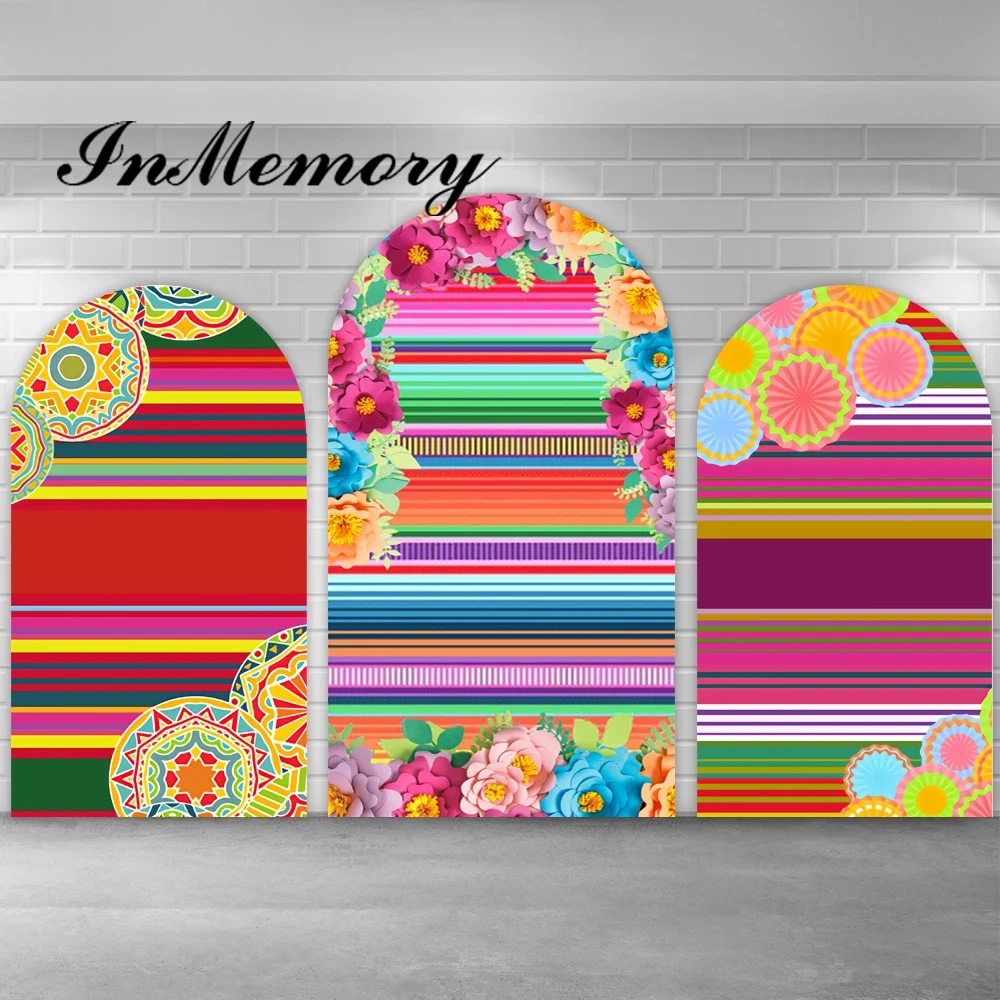 

Mexican Theme Chiara Arch Backdrop Birthday Party Baby Shower Newborn Arched Background Floral Covers Party Decoration