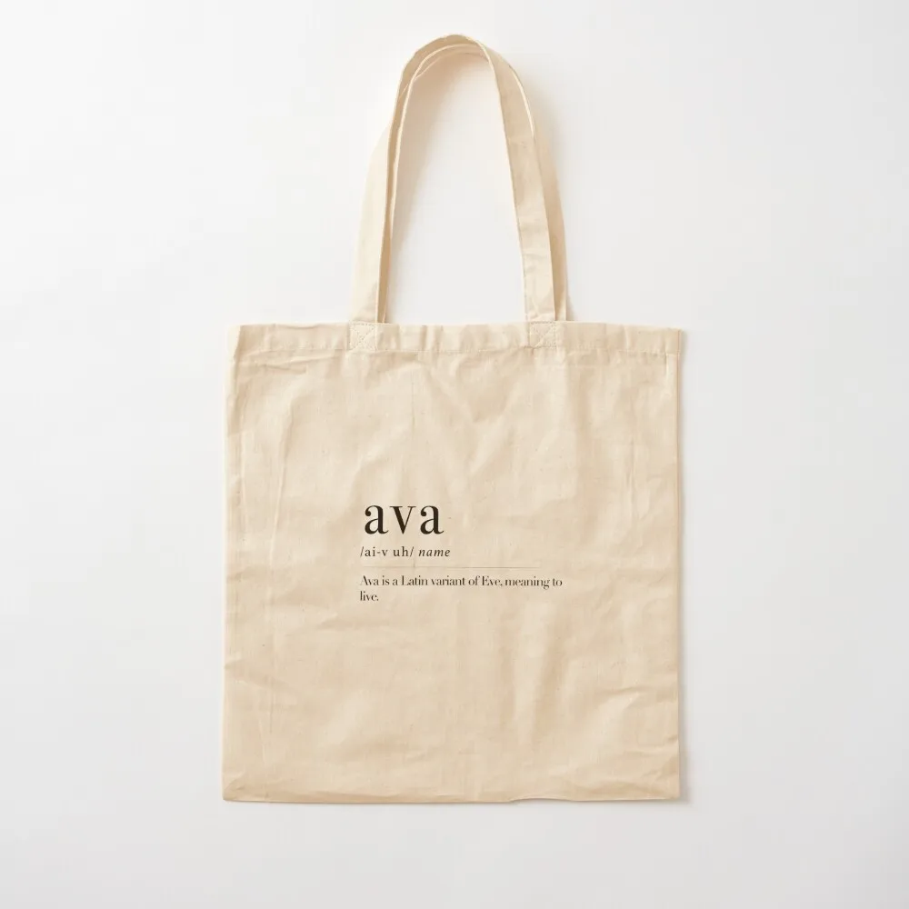 

Ava - name meaning Tote Bag Women's bags Gift bag Handbags personalized tote