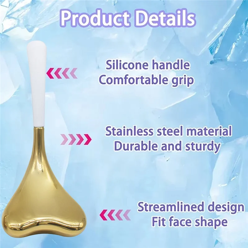 A24P ลูกโลกน้ําแข็งสําหรับใบหน้า 2PCS Rose Gold Cryo Sticks Face Roller Cold & ความร้อนบรรเทาความงามเครื่องมือนวดหน้า