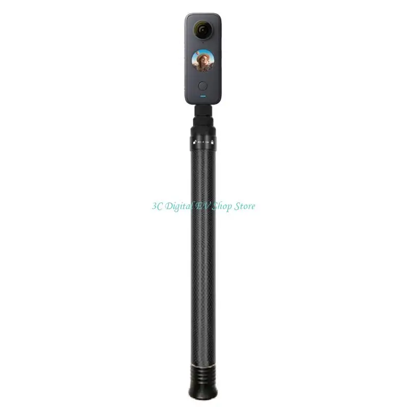 E74D Hiking Invisible Selfie Adjustable Length Walking Carbon Fiber light view 2