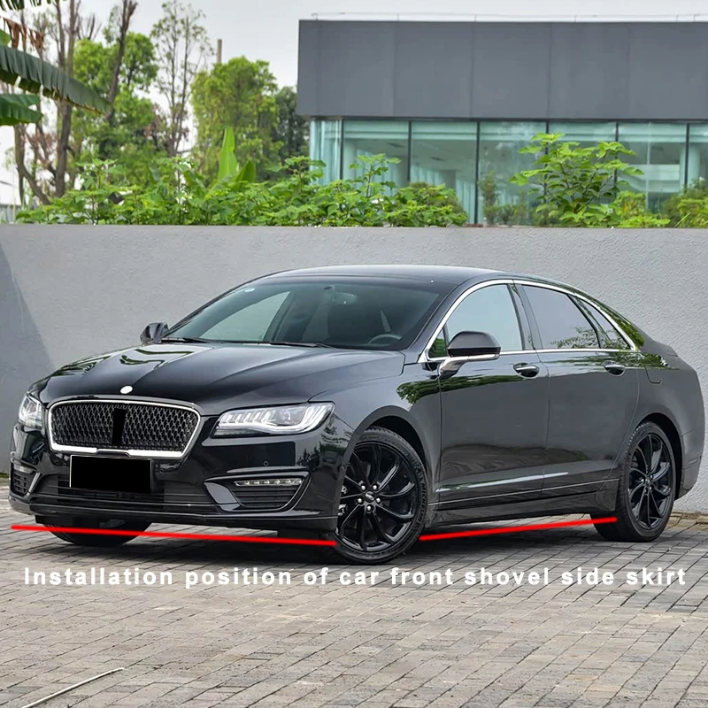 

Car Front Bumper Lip Spoiler Side skirt SplitCar Front Bumper Splitters Lip Body djustable Accessories For Lincoln MKZ 2017-2020