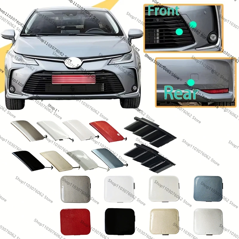 For Toyota Corolla Hybrid 2019 2020 2021 2022【Not All Models】 Car Front Rear Bumper Tow Hook Cover Cap Trailer Hauling Eye Lid