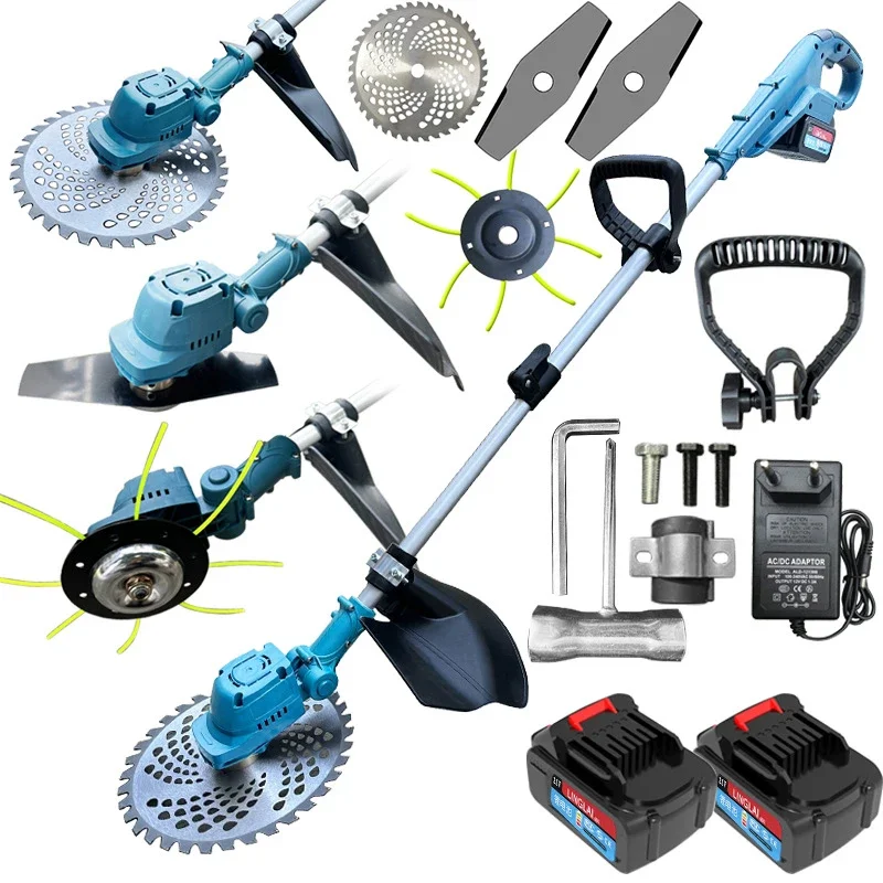 1500W Brushless Foldable Electric Lawn Mower Cordless Trimmer Garden Weeding Grass For Makita Battery
