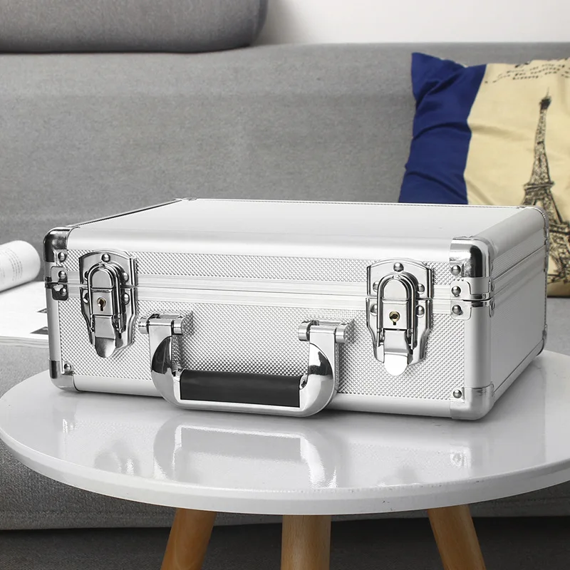 

Aluminum hard case, briefcase, shockproof toolbox, suitcase with foam, for testing mechanical instruments