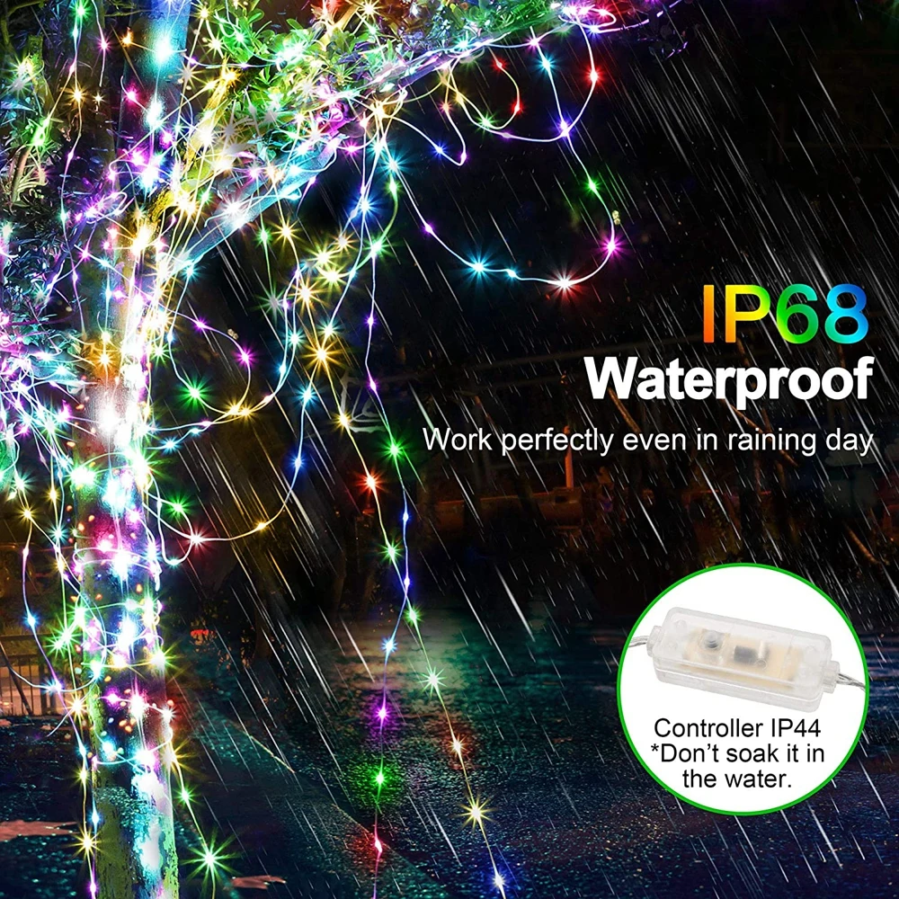 Christmas WS2812B Colorful LED String Party Lights Music Control WS2812 Led Light Dream Color Addressable Waterproof IP67 DC5V