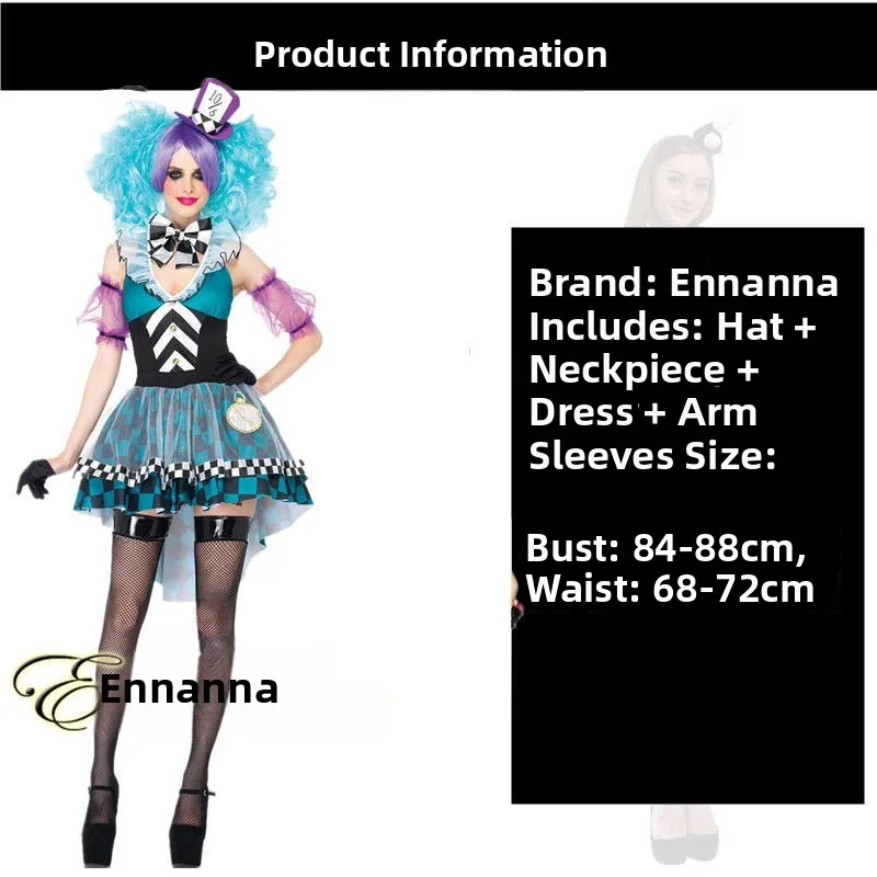 زي أداء المهرج، زي الهالوين للعب الأدوار للنساء البالغات، زي مدرب السيرك الساحر، أداء المسرح من البوليستر...