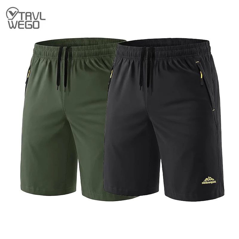 TRVLWEGO Men's 9-Inch Quick Dry Lightweight Workout Gym Shorts Summer Casual Athletic Hiking Shorts with 3 Pockets