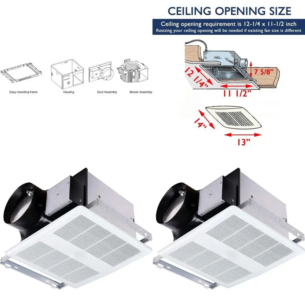 

150 CM Ultra Quiet 0.5 Sone Bathroom Exhaust Fan with Energy Star Certification and Easy Installation