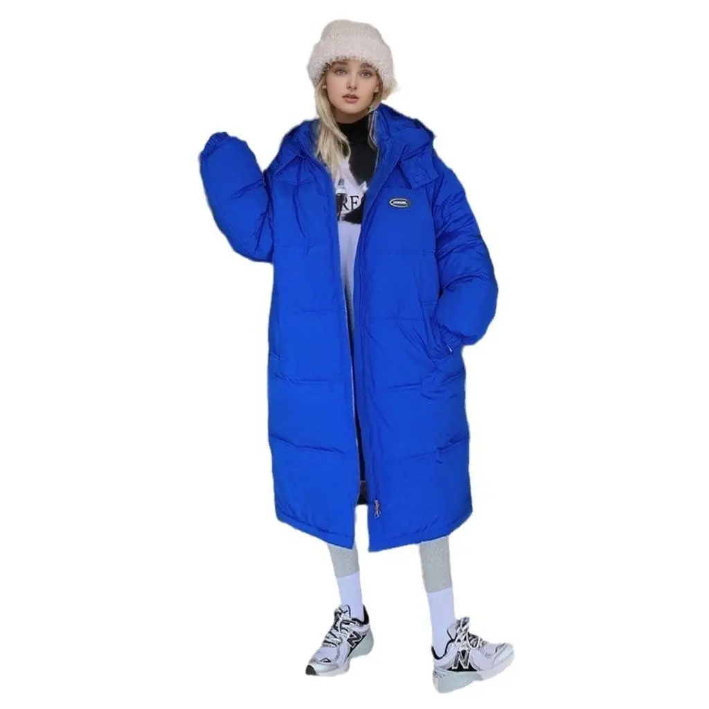 

Women's Mid-Length down Cotton-Padded Jacket Loose Winter Coat Thickened Over-The-Knee Popular Style