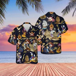 Camisa hawaiana de Piratas del Caribe de Disney, camisa de Mickey y amigos, camisa hawaiana de la vida del pirata de Disney, camisa divertida para vacaciones