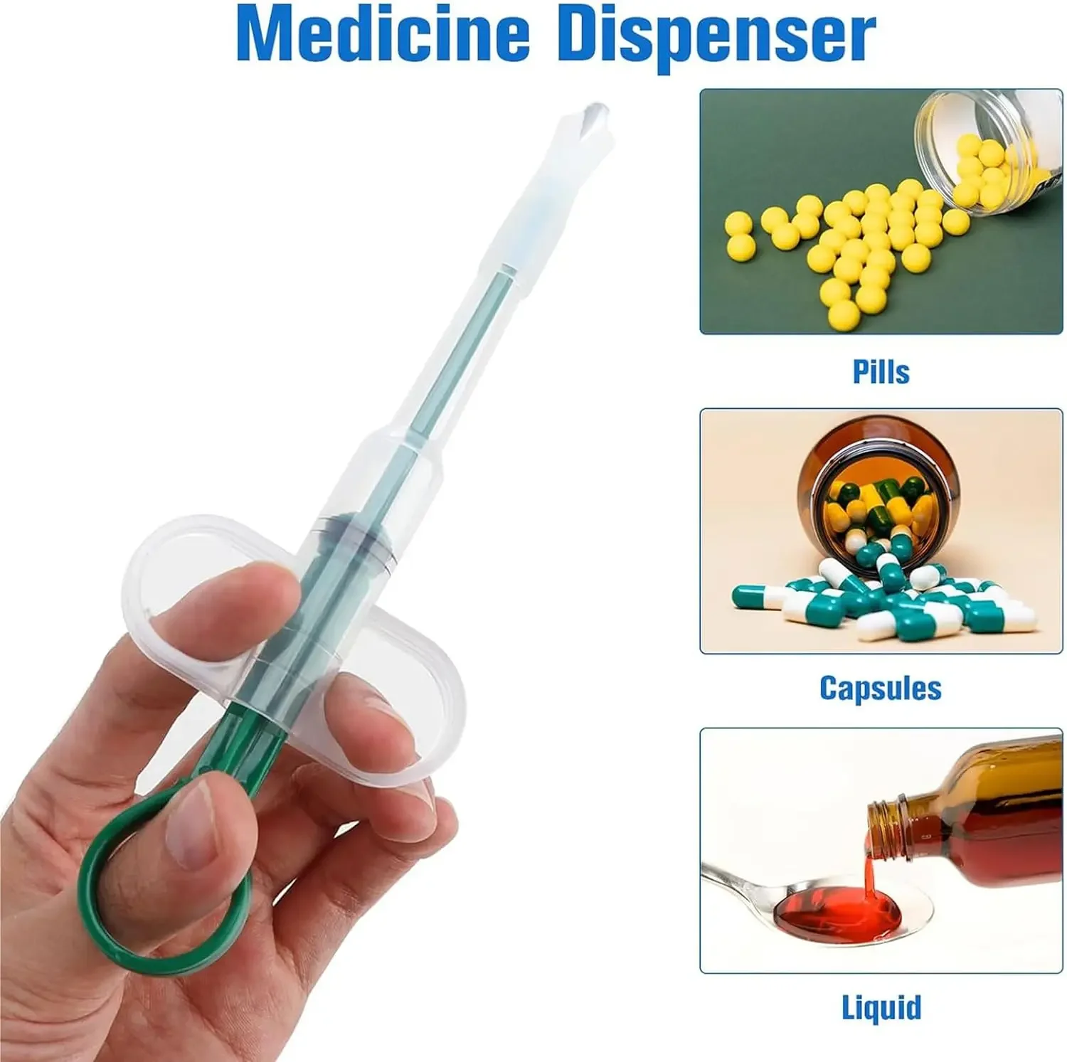 2PCS Pet Syringe Tablet Pill Gun Piller Push Dispenser Medicine Water Milk Container Tube Feeder Tools Dog Cat Accessories