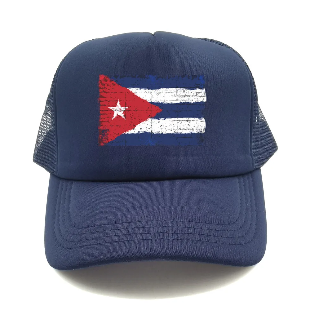 Cuba Baseball Cap Men and Women Cool Cuba Flag Trucker Hat Summer Mesh Net Dad Caps Gift