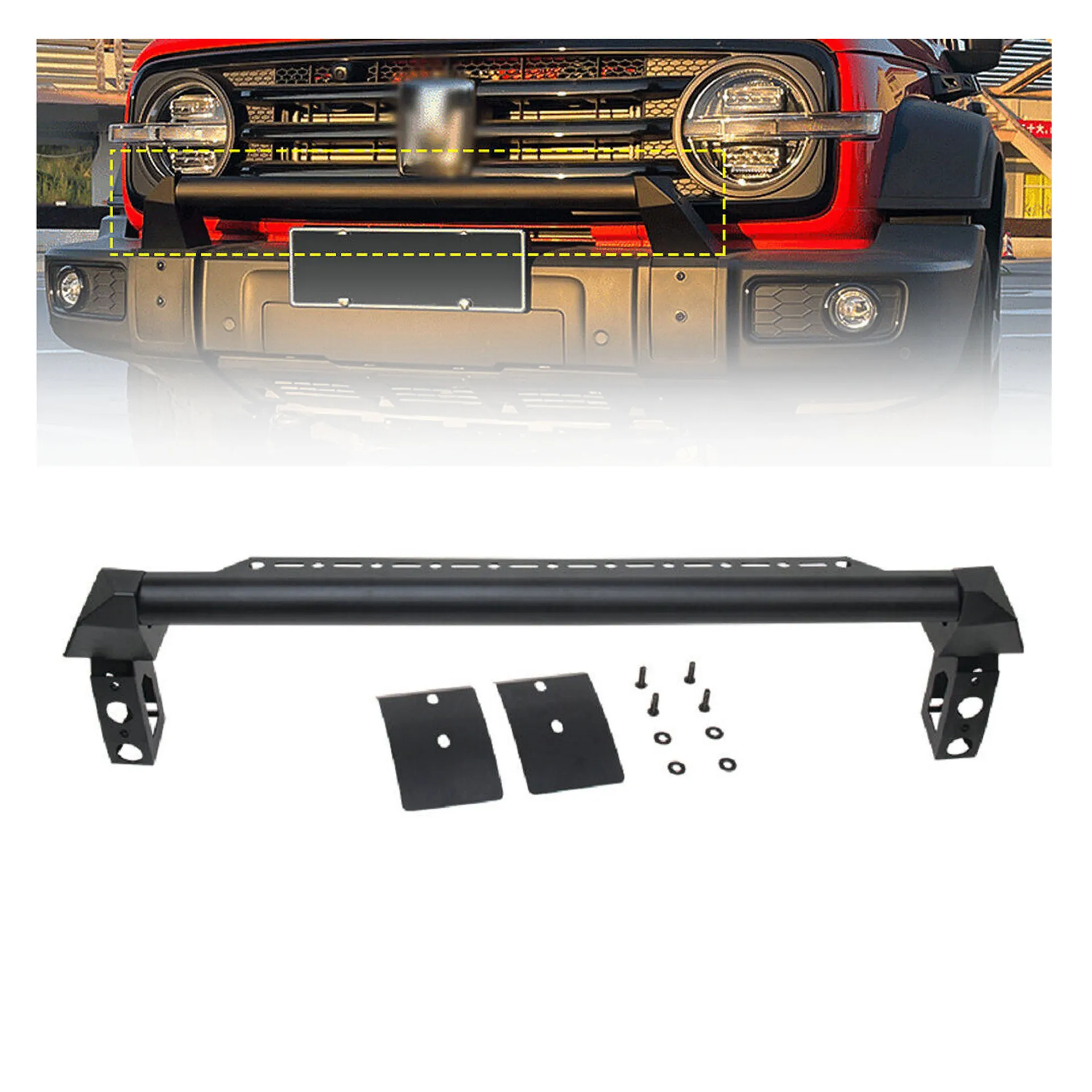 Front Bumper LED Light Mounting Bracket For Tank 300 Modified Bull Bar Anti Collision Beam Competition Accessory
