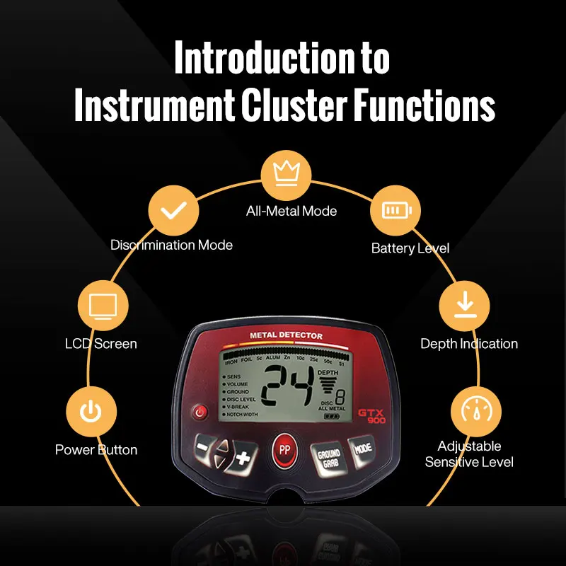 GTX900 Detector De Metales De 5 Metros Metal Detector for Gold Cheap Portable Gold Metal Detector Made in China